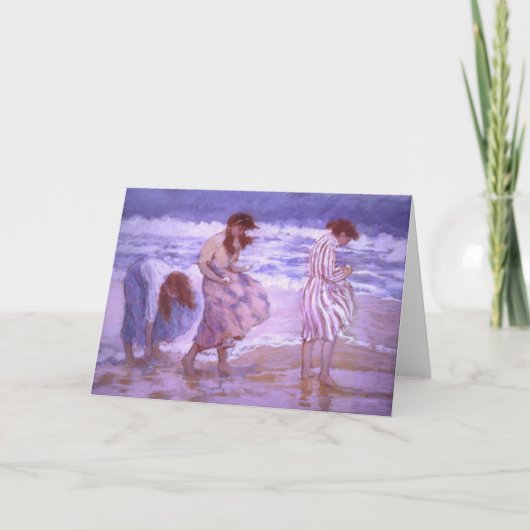 Seashell-Mädchen-Karte Karte (Vorderseite)