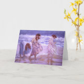 Seashell-Mädchen-Karte Karte (Gelbe Blume)