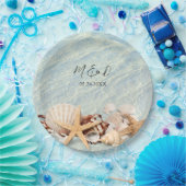 Seashell Marble Wedding Pappteller (Party)