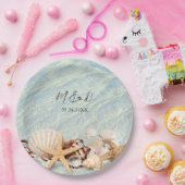 Seashell Marble Wedding Pappteller (Party)