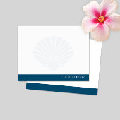 Seashell mit Navy Blue Band Family Stationierung Mitteilungskarte