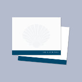Seashell mit Navy Blue Band Family Stationierung Mitteilungskarte
