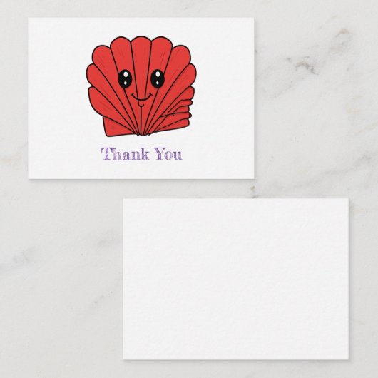 Seashell Mitteilungskarte (Vorne/Hinten)