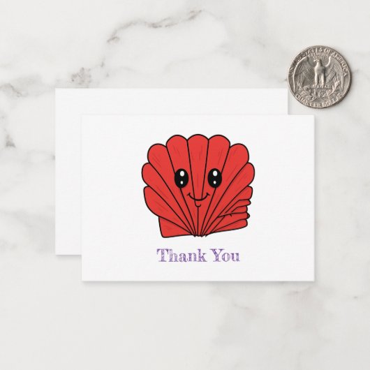 Seashell Mitteilungskarte (Vorderseite/Rückseite Beispiel)