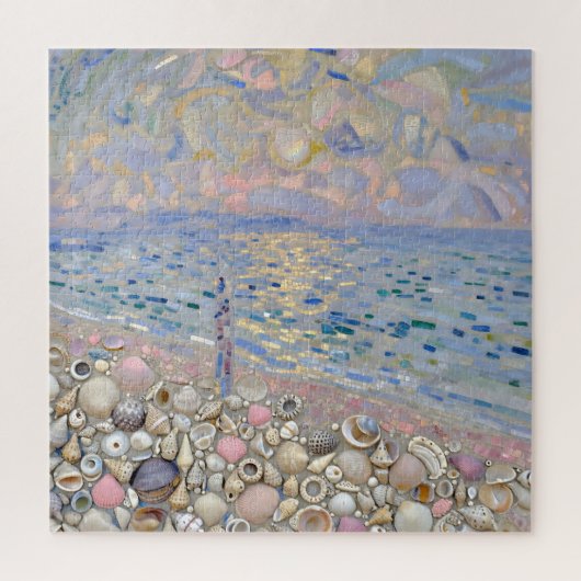 Seashell Mosaic Beach Horizon Glow Puzzle (Vertikal)