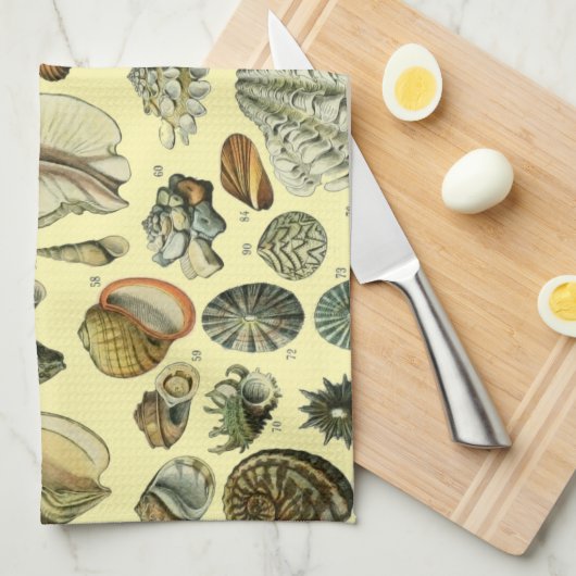 Seashell Muschel Mollusk Clam Geschirrtuch (Viertel Falte)