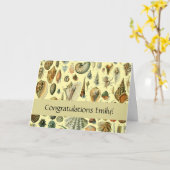 Seashell Muschel Mollusk Clam Karte (Gelbe Blume)