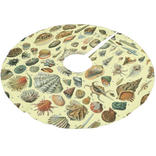 Seashell Muschel Mollusk Clam Polyester Weihnachtsbaumdecke (Schrägansicht)