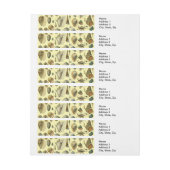 Seashell Muschel Mollusk Clam Rundum-Adressaufkleber (Bogen)