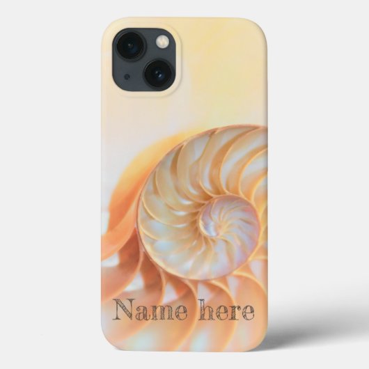 Seashell Muschel nautilus Swirl iPhone / iPad Gehä Case-Mate iPhone Hülle (Rückseite)