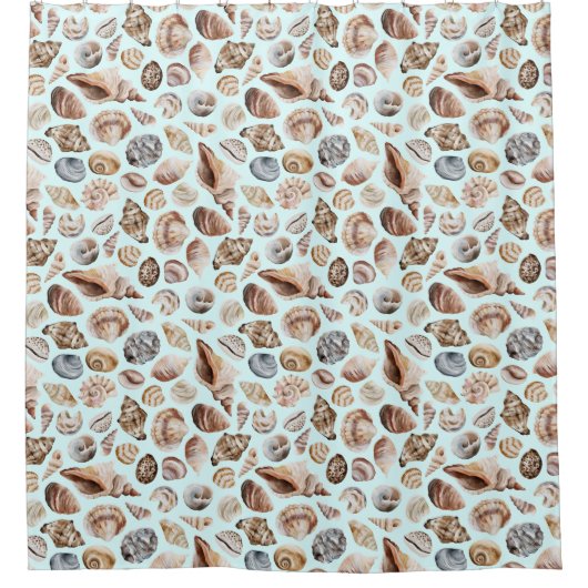 Seashell-Muster Duschvorhang (Vorderseite)