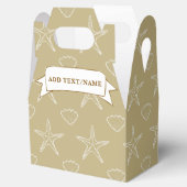 Seashell-Muster Sand Farbe Starfish benutzerdefini Geschenkschachtel (Geöffnet)