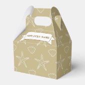 Seashell-Muster Sand Farbe Starfish benutzerdefini Geschenkschachtel (Vorderseite)