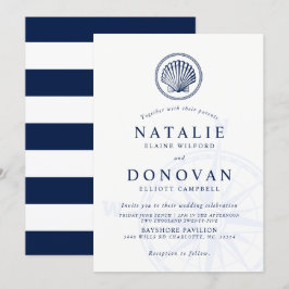 Seashell Nautical Wedding Einladung