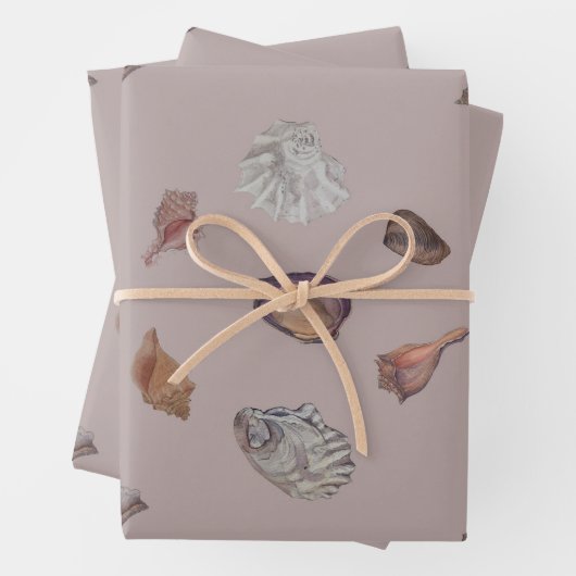 Seashell-neutrale Töne Geschenkpackung Geschenkpapier Set (Beispiel)