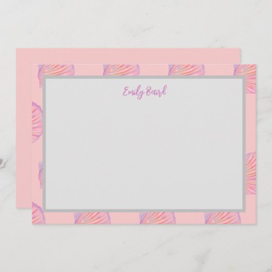 Seashell Note Card Mitteilungskarte (Vorne/Hinten)