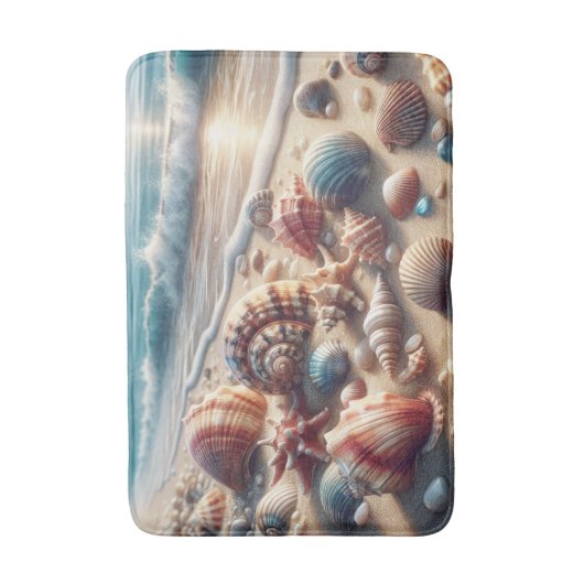 Seashell Ocean Beach Badematte (Vorderseite Vertikal)