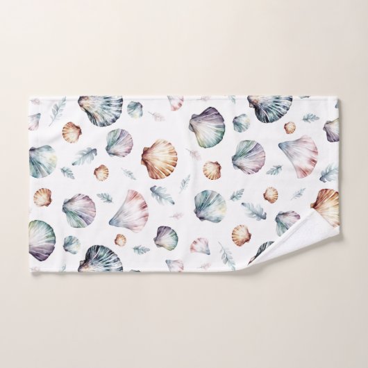 Seashell Ocean Beach Sea Muschel Design 358 Badhandtuch Set (Handtuch)