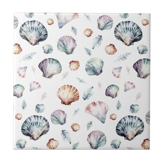 Seashell Ocean Beach Sea Muschel Design 358 Fliese (Vorderseite)