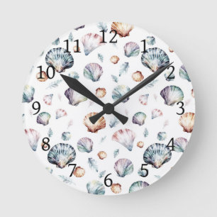 Seashell Ocean Beach Sea Muschel Design 358 Runde Wanduhr