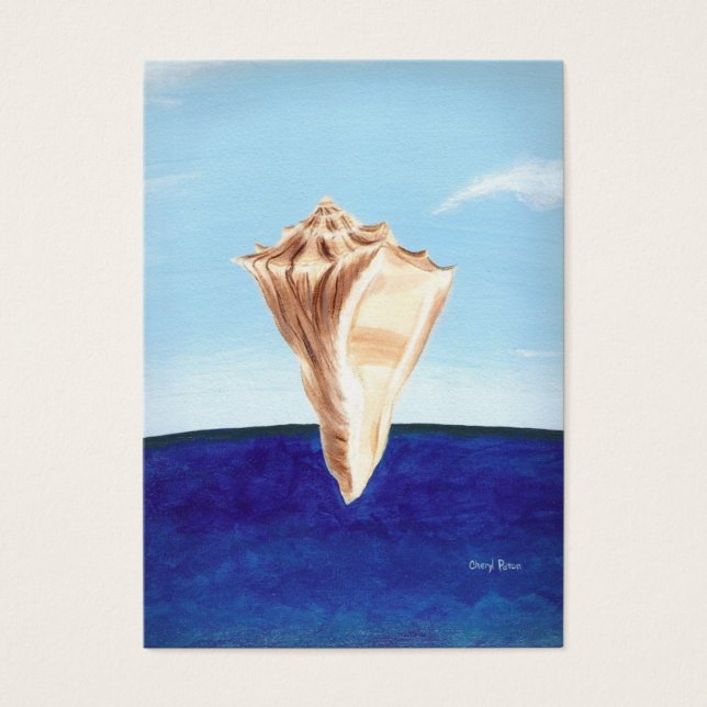 Seashell Ocean Blue Artist Trading Card (Vorderseite)