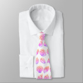 Seashell Ocean Nautical Pattern Neck Tie Krawatte (Gebunden)