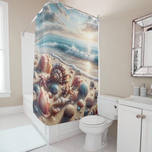 Seashell Ocean Shore Duschvorhang (Beispiel)