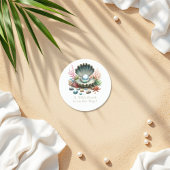 Seashell & Ocean Theme Little Pearl Baby Dusche Runder Aufkleber