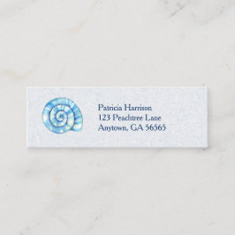 Seashell Ocean Themed Business Card Mini Visitenkarte
