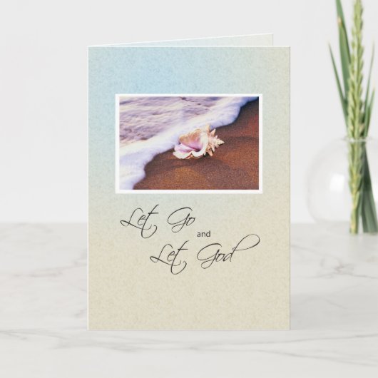 Seashell on Beach Erholung Jubiläum Karte (Vorderseite)