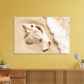 Seashell on Beach | Grand Turm Karibik Island Leinwanddruck (Insitu (Wohnzimmer))