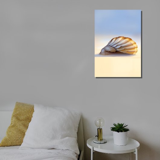 Seashell on Sand Canvas Print Leinwanddruck