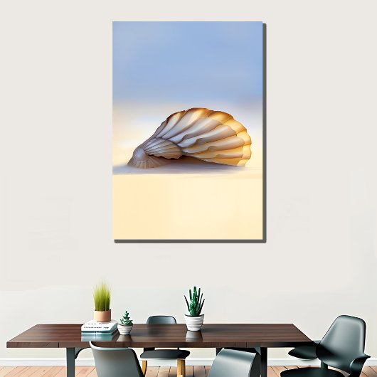 Seashell on Sand Canvas Print Leinwanddruck