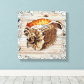 Seashell on Wood Beach House Deco I Leinwanddruck (Insitu (Holzboden))