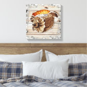 Seashell on Wood Beach House Deco I Leinwanddruck (Insitu (Schlafzimmer))