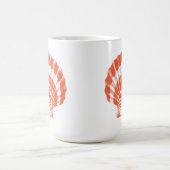 Seashell - orange und weiß kaffeetasse (Mittel)
