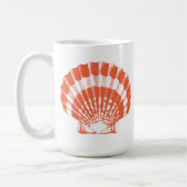 Seashell - orange und weiß kaffeetasse (Links)