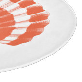 Seashell - orange und weiß schneidebrett (Ecke)