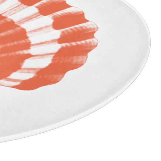 Seashell - orange und weiß schneidebrett (Ecke)