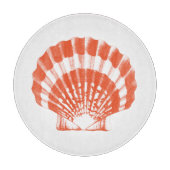 Seashell - orange und weiß schneidebrett (Vorderseite)