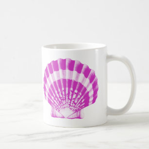 Seashell - orchid und weiß kaffeetasse