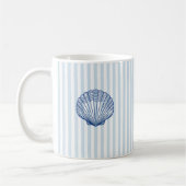 Seashell Painting Nautical Stripe Kaffeetasse (Links)