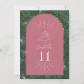 Seashell Palm Beach Wedding Tischnummer (Vorderseite)