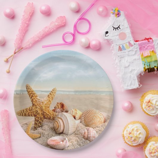 Seashell-Party-Papier-Teller Pappteller (Party)