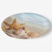 Seashell-Party-Papier-Teller Pappteller (Schrägansicht)
