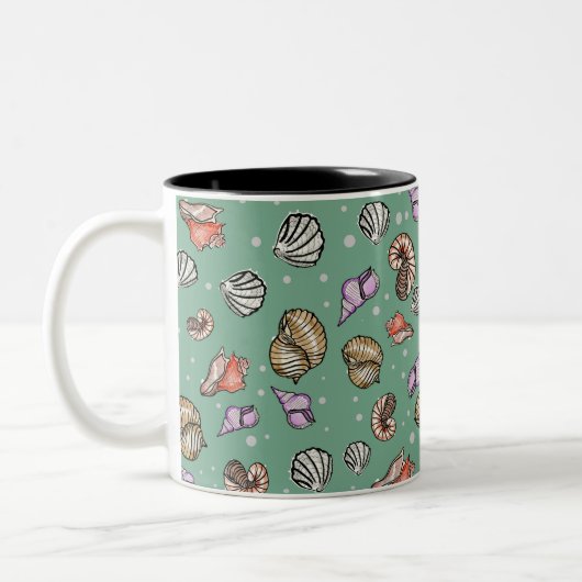 Seashell Pattern auf einer Tasse (Links)