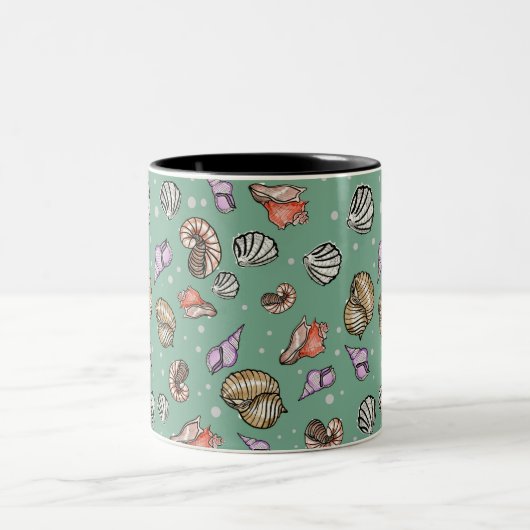 Seashell Pattern auf einer Tasse (Mittel)