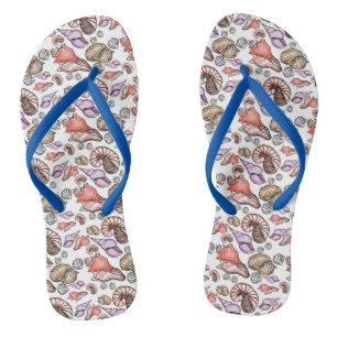 Seashell Pattern Badesandalen