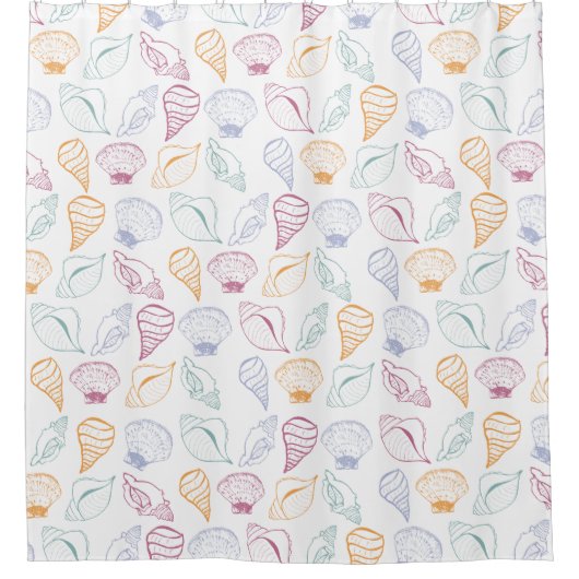 Seashell Pattern Duschvorhang (Vorderseite)
