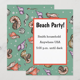 Seashell Pattern Einladung